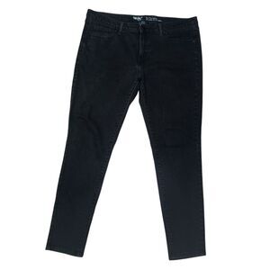 Mossimo Denim Mid Rise Skinny Jeans Black Sz 16 R 33